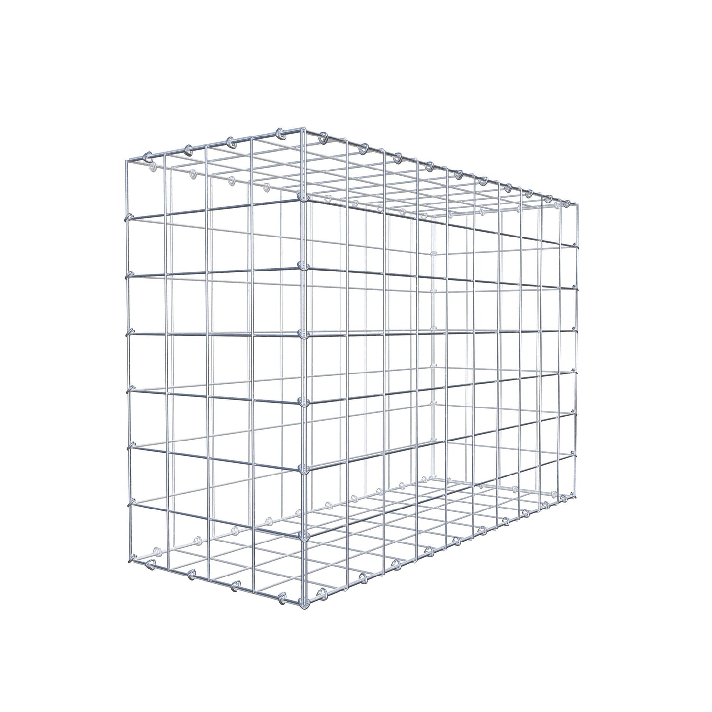 Gabion 100 cm x 70 cm x 40 cm (L x H x D), maskstorlek 10 cm x 10 cm, C-ring