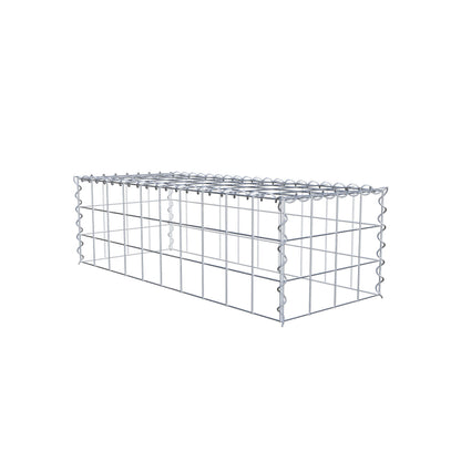 Opvokset gabion type 3 100 cm x 30 cm x 40 cm (L x H x D), maskestørrelse 10 cm x 10 cm, spiral