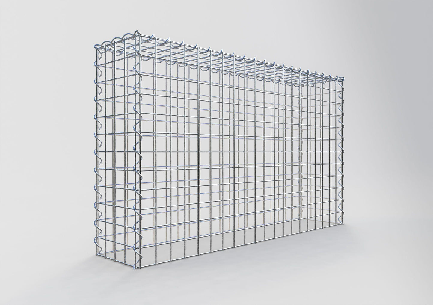 Gavión adulto tipo 3 100 cm x 60 cm x 20 cm (largo x alto x profundidad), tamaño de malla 5 cm x 5 cm, espiral