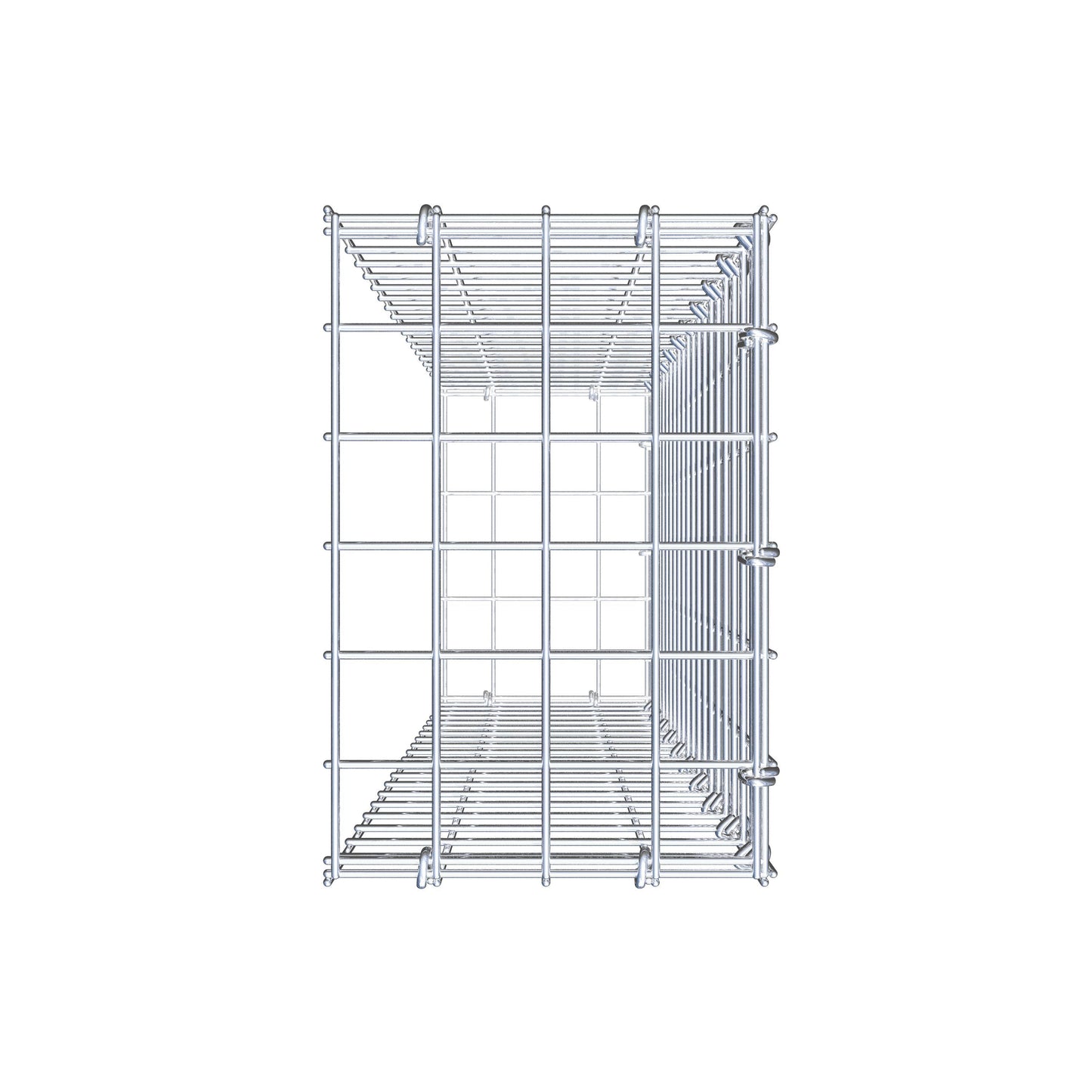 Extra gabion typ 2 100 cm x 20 cm x 30 cm (L x H x D), maskstorlek 5 cm x 5 cm, C-ring