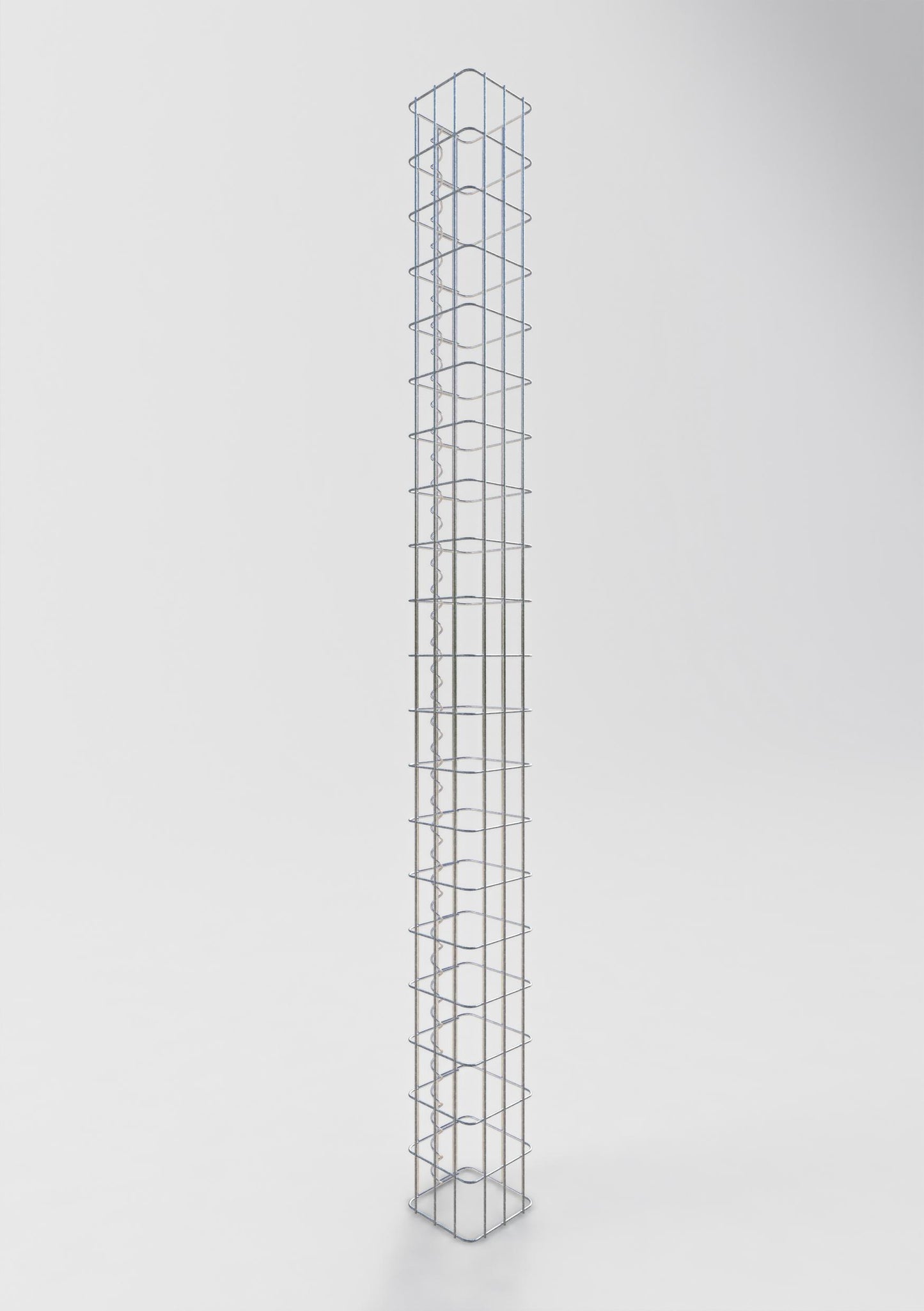 Gabionpelare kvadrat 17 cm x 17 cm, 200 cm höjd, MW 5 cm x 10 cm