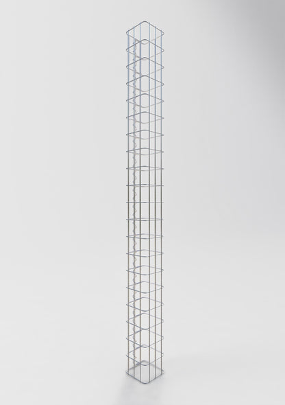 Gabionpelare kvadrat 17 cm x 17 cm, 200 cm höjd, MW 5 cm x 10 cm