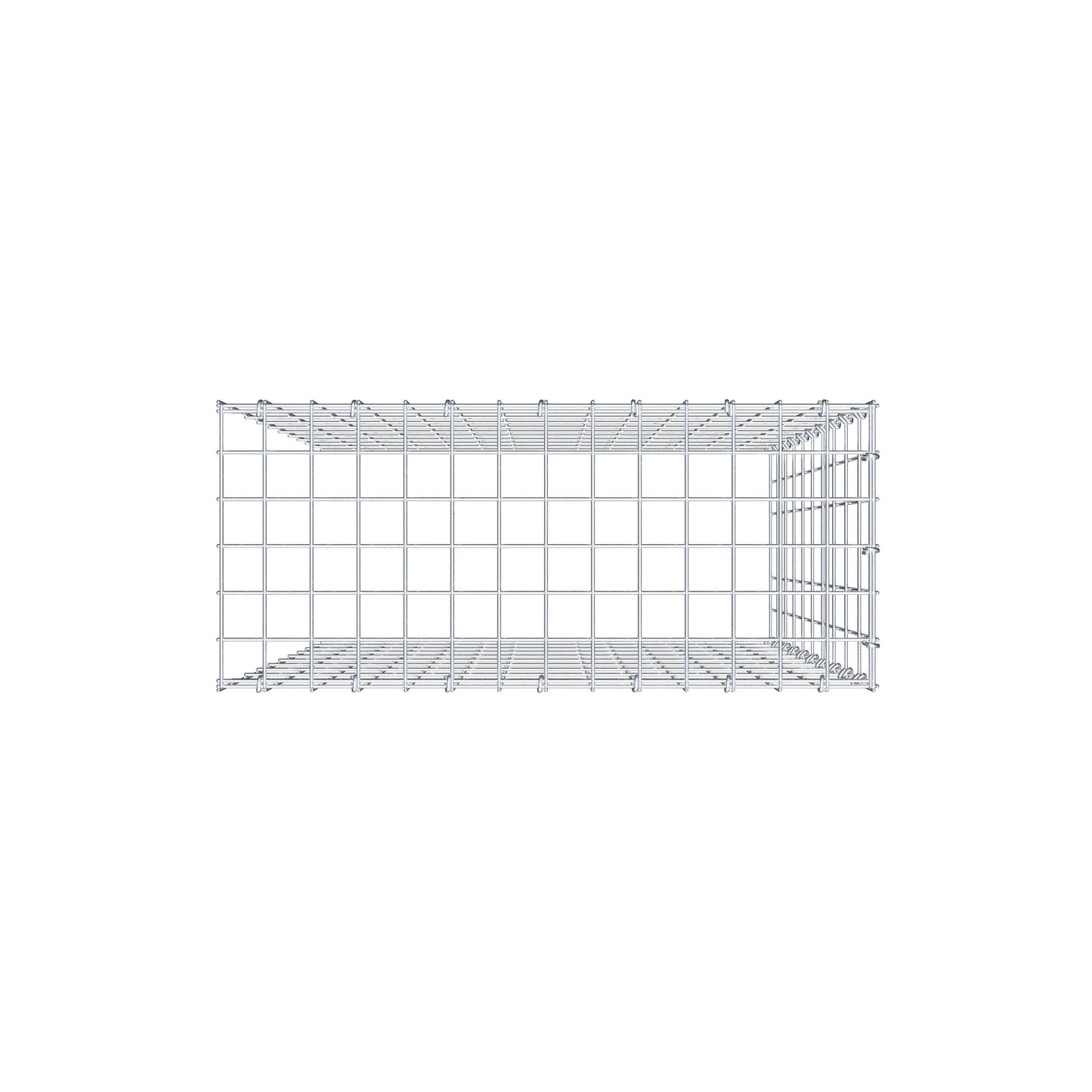 Anbaugabione Typ 4 100 cm x 70 cm x 30 cm (L x H x T), Maschenweite 5 cm x 10 cm, C-Ring