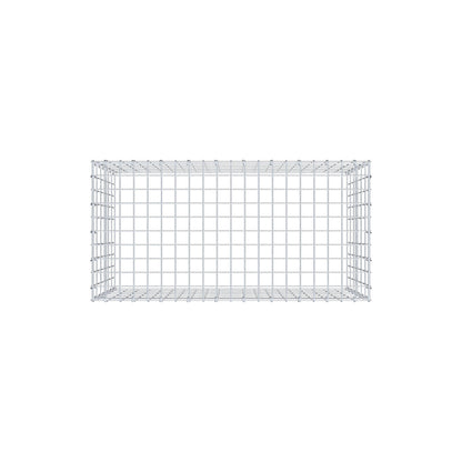 Typ 3 påbyggnadsgabion 100 cm x 60 cm x 50 cm (L x H x D), maskstorlek 5 cm x 10 cm, C-ring