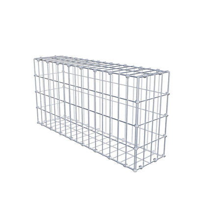 Gabião 80 cm x 40 cm x 20 cm (C x A x P), malhagem 5 x 10 cm, anel espiral