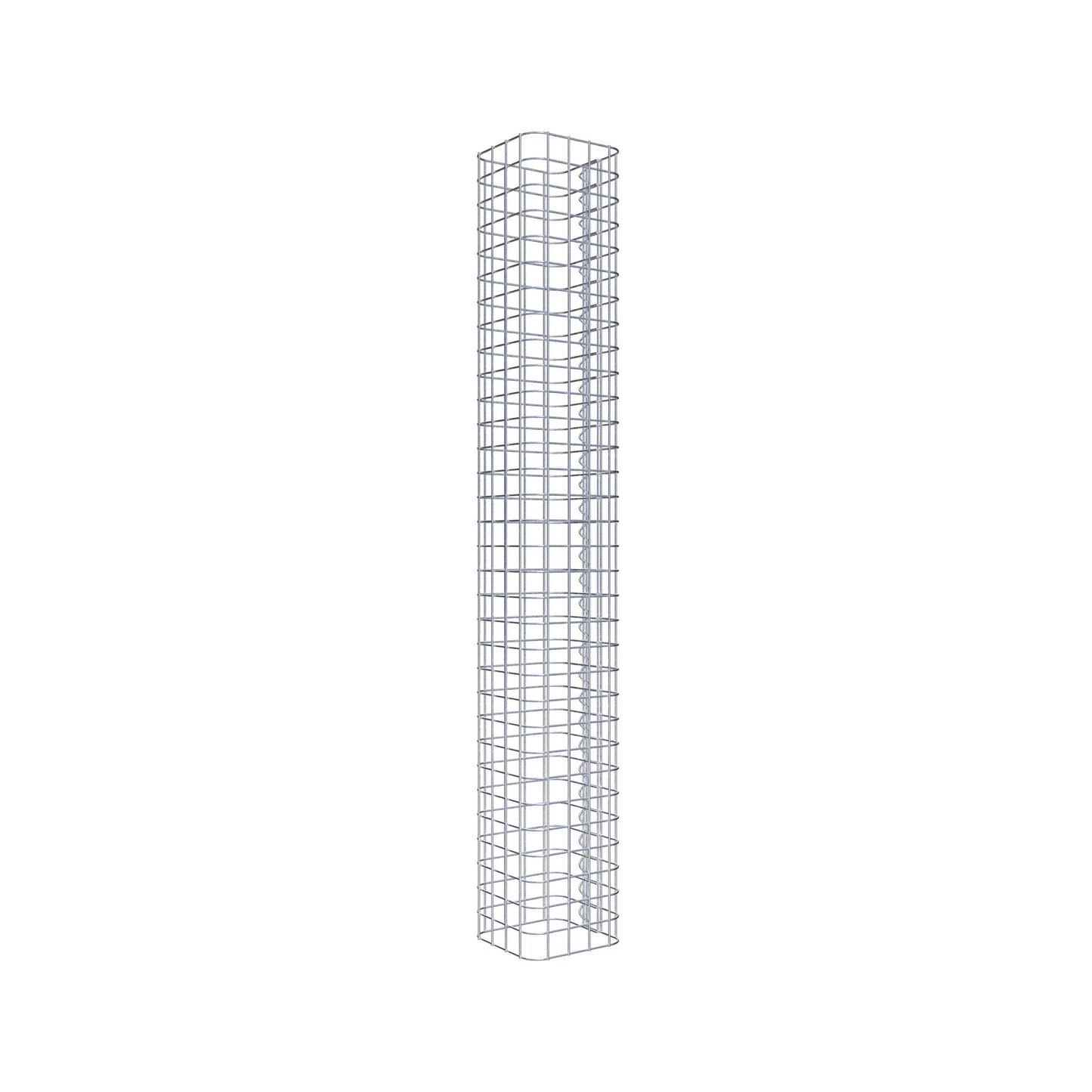 Colonna di gabbioni, quadrata 22 cm x 22 cm, alta 160 cm, MW 5 cm x 5 cm