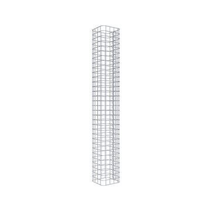 Colonna di gabbioni, quadrata 22 cm x 22 cm, alta 160 cm, MW 5 cm x 5 cm