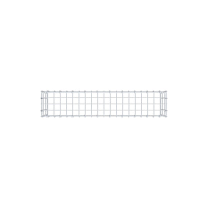 Typ 3 påbyggnadsgabion 100 cm x 30 cm x 20 cm (L x H x D), maskstorlek 5 cm x 10 cm, C-ring