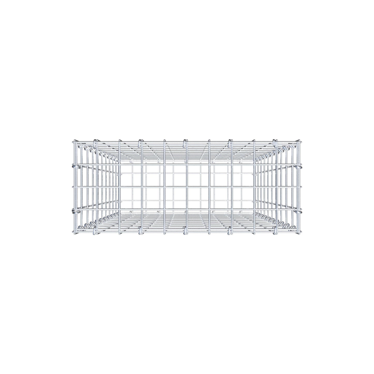 Gabbione 100 cm x 50 cm x 20 cm (L x H x P), maglia 5 cm x 10 cm, anello a C