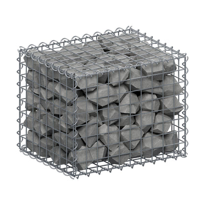Gabion 50 cm x 40 cm x 40 cm (L x H x D), maskstorlek 5 cm x 5 cm, spiral