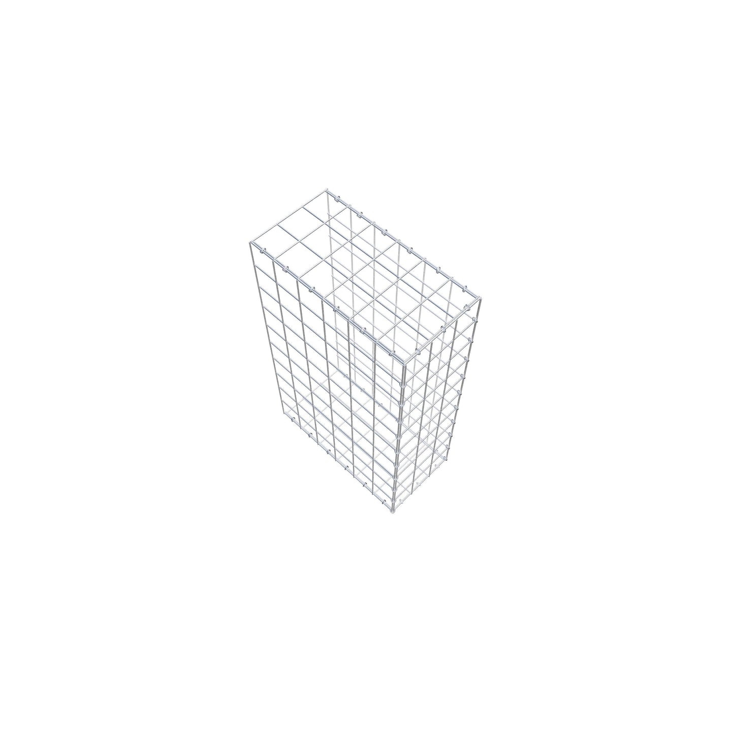 Gavión complementario de tipo 2 100 cm x 60 cm x 30 cm (largo x alto x fondo), malla 10 cm x 10 cm, anillo en C