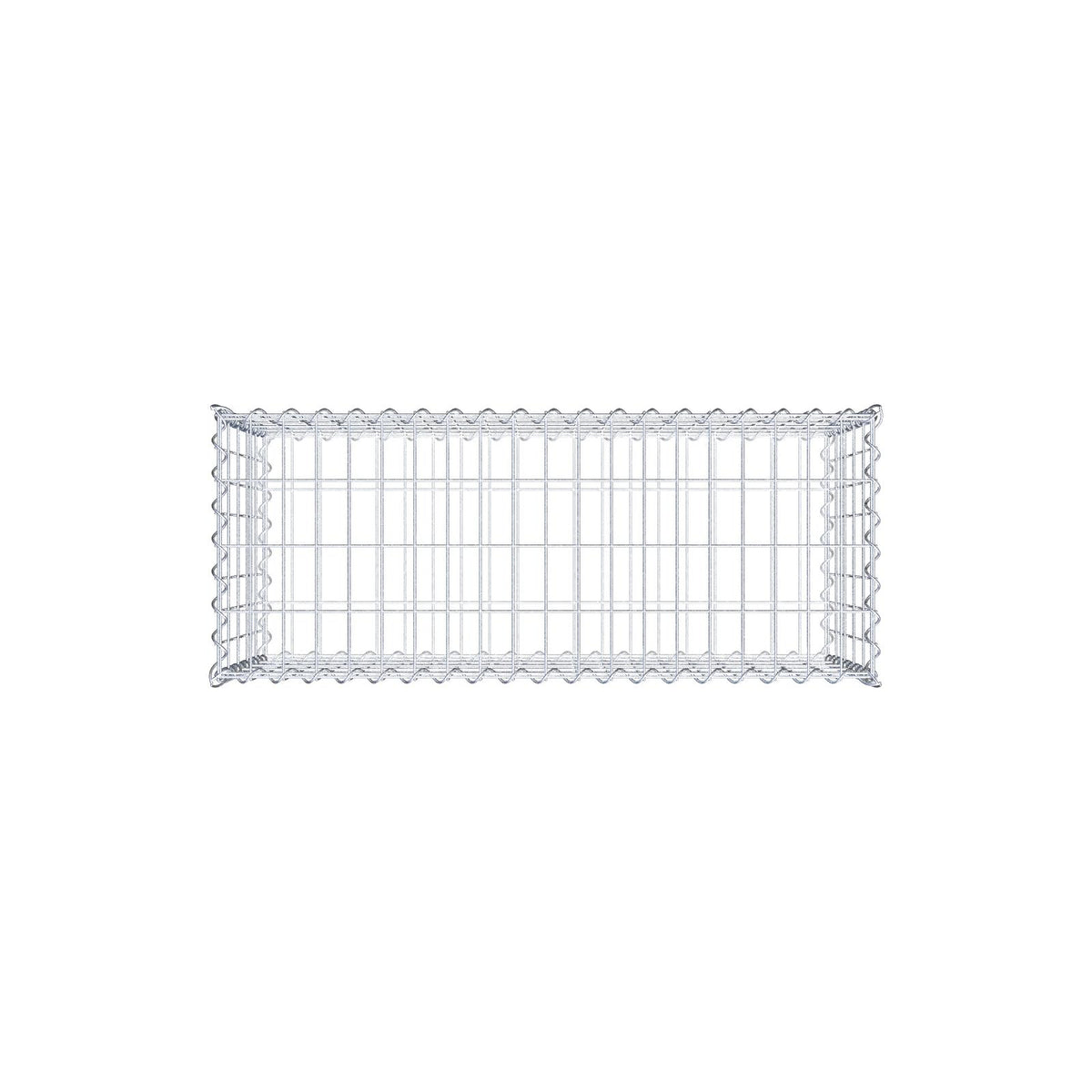 Schanskorf 100 cm x 50 cm x 40 cm (L x H x D), maaswijdte 5 cm x 10 cm, spiraalvormig