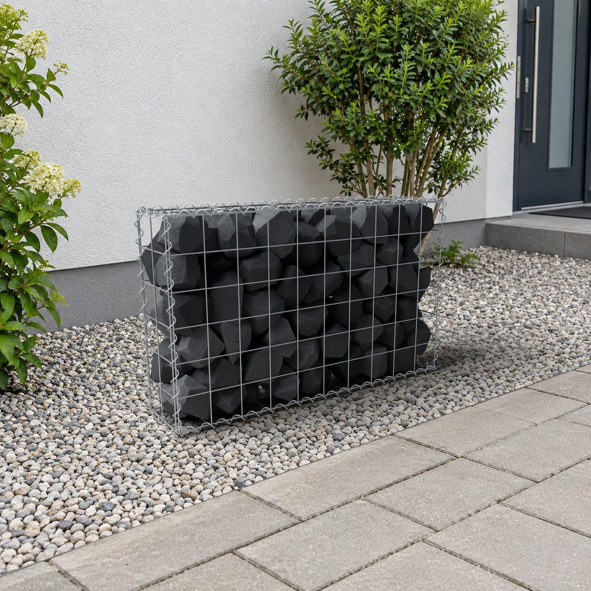 Gabion 100 cm x 60 cm x 20 cm (L x H x D), maskstorlek 10 cm x 10 cm, spiral