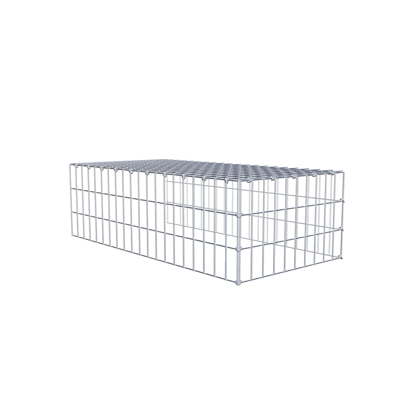 Gabião Tipo 4 100 cm x 30 cm x 50 cm (C x A x P), malhagem 5 cm x 10 cm, anel C