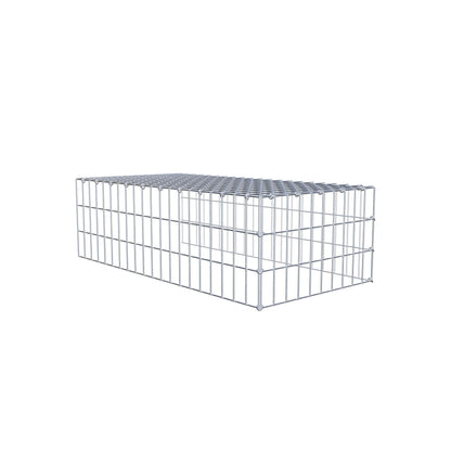 Gabião Tipo 4 100 cm x 30 cm x 50 cm (C x A x P), malhagem 5 cm x 10 cm, anel C