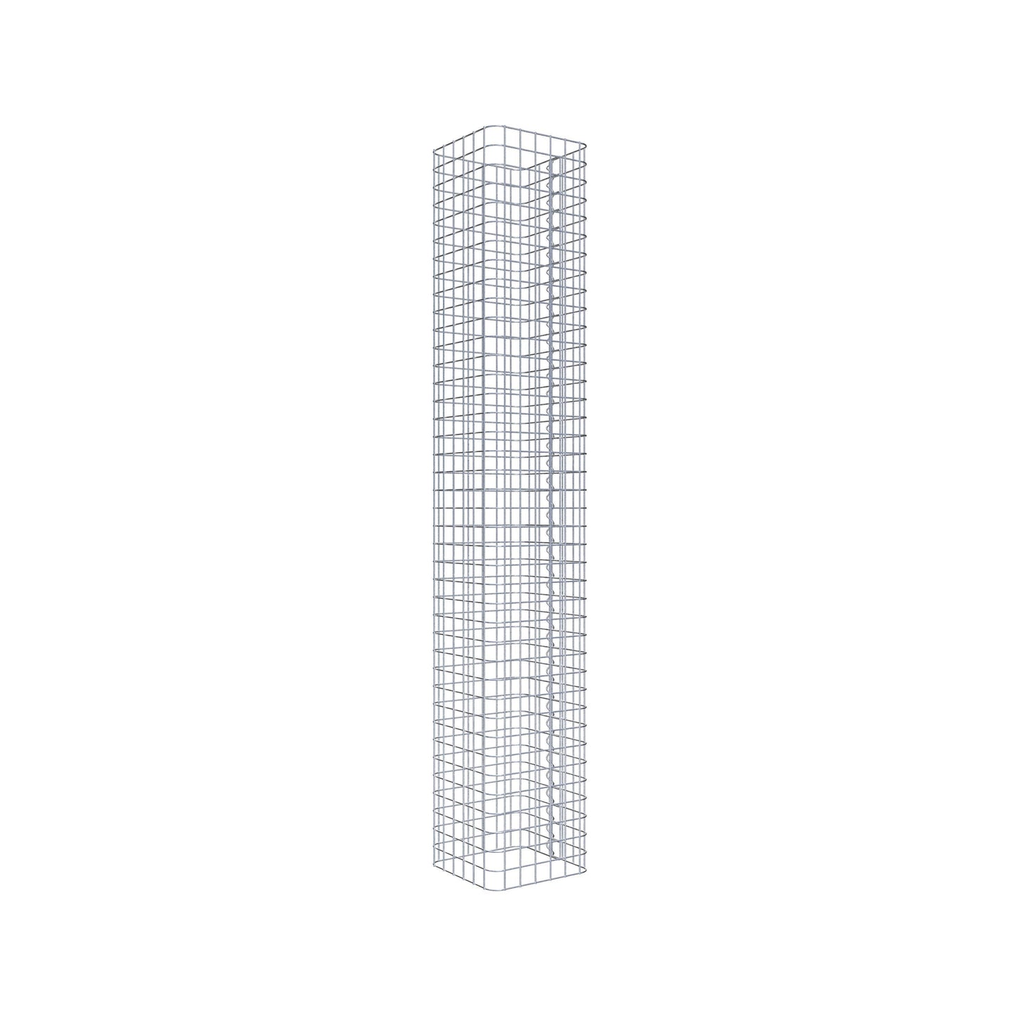 Columna de gaviones angular 32 cm x 32 cm, 200 cm de altura, MW 5 cm x 5 cm