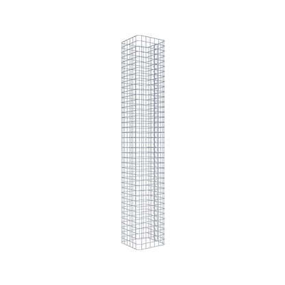 Columna de gaviones angular 32 cm x 32 cm, 200 cm de altura, MW 5 cm x 5 cm