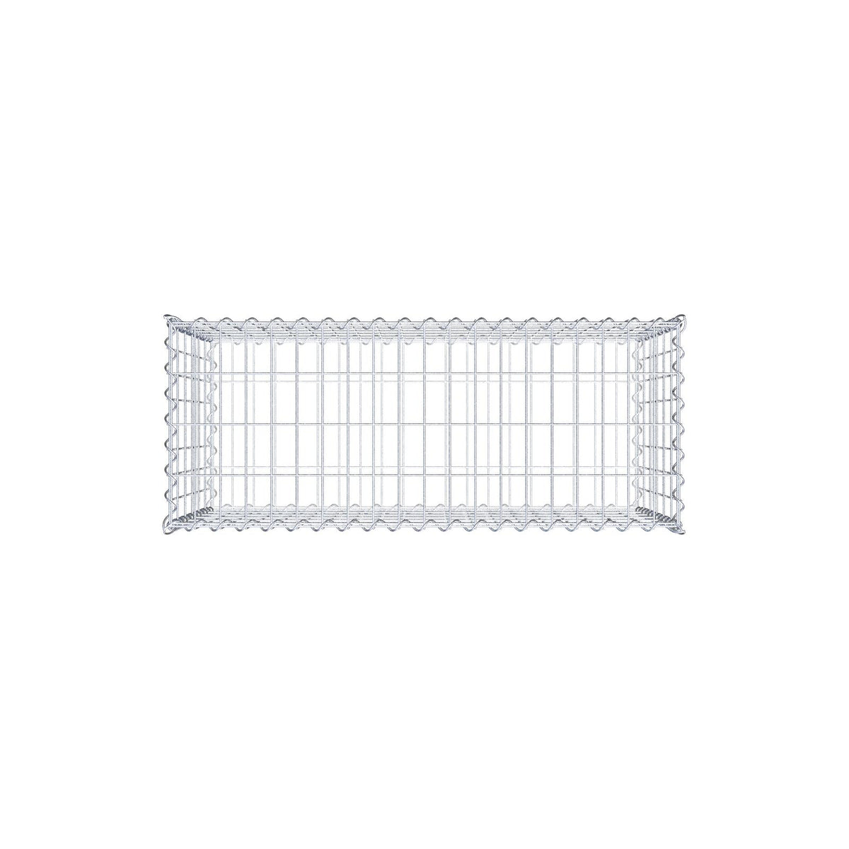 Gabione 100 cm x 60 cm x 40 cm (L x H x T), Maschenweite 5 cm x 10 cm, Spirale