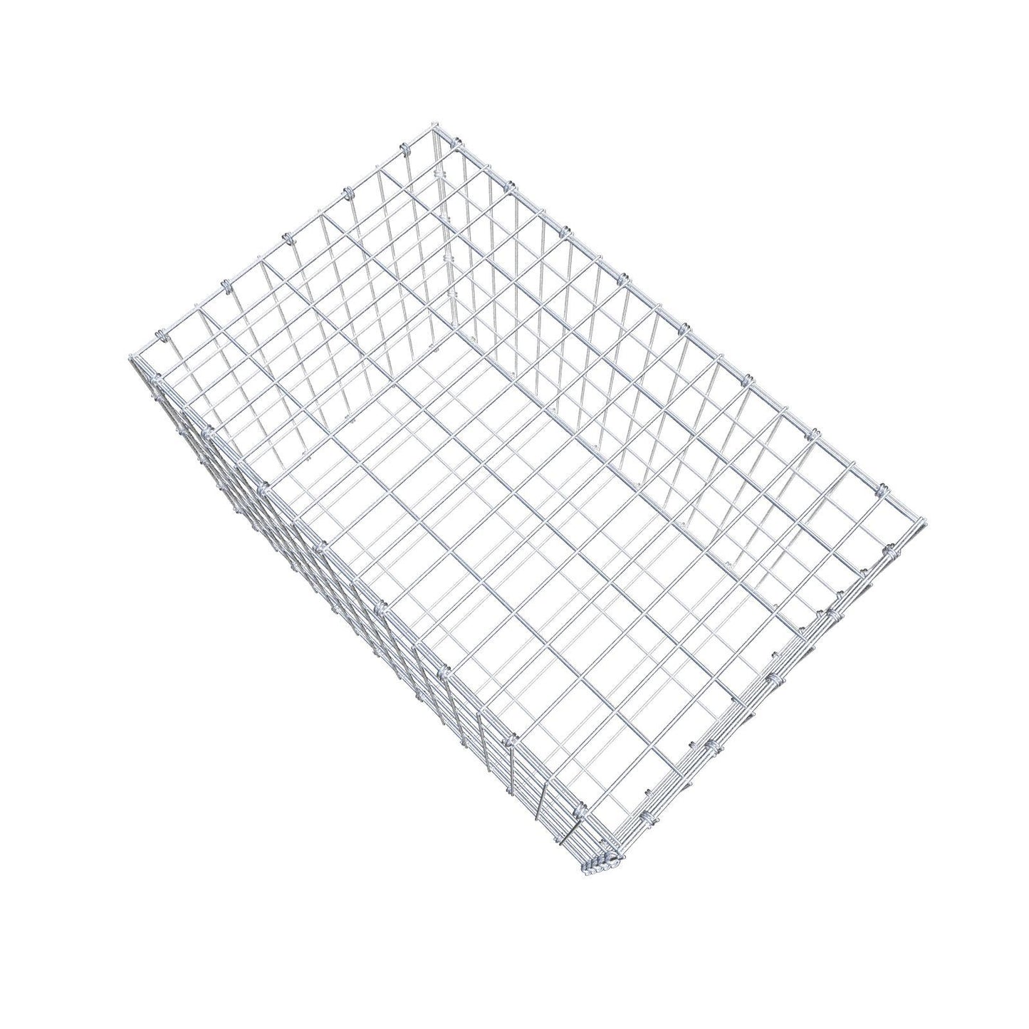 Gabion 80 cm x 50 cm x 50 cm (L x H x D), maskstorlek 5 x 10 cm, spiralring