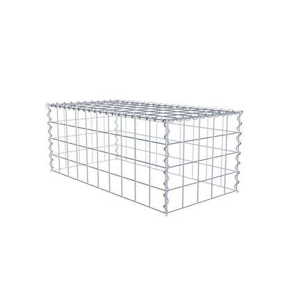 Extra gabion typ 3 100 cm x 40 cm x 50 cm (L x H x D), maskstorlek 10 cm x 10 cm, spiral