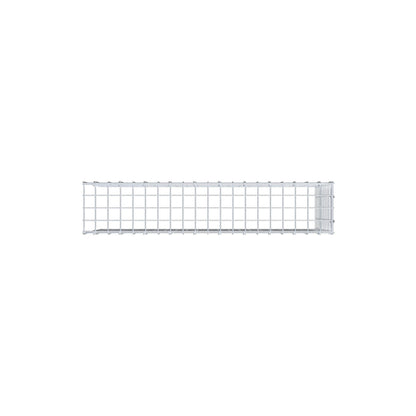 Fästbar gabion typ 4 100 cm x 50 cm x 20 cm (L x H x D), maskstorlek 5 cm x 5 cm, C-ring