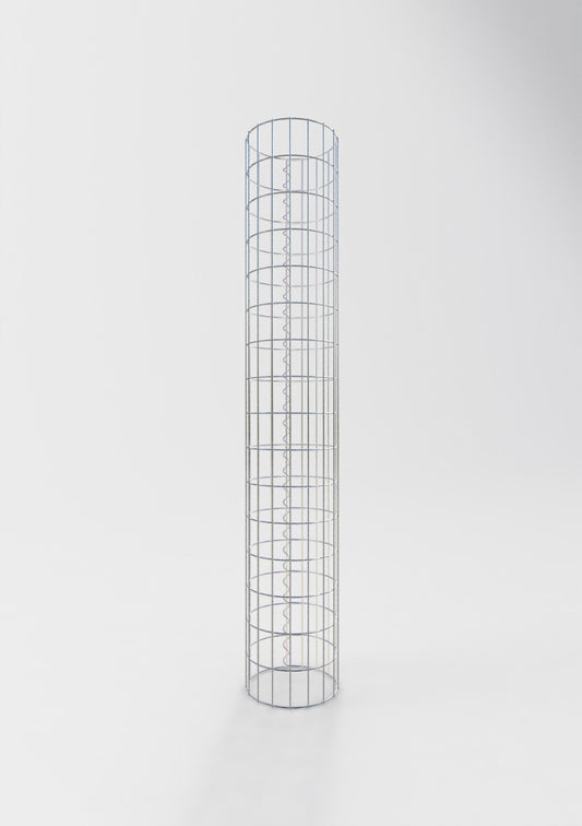 Coluna de gabião redonda 27 cm de diâmetro, 160 cm de altura, malhagem 5 cm x 10 cm