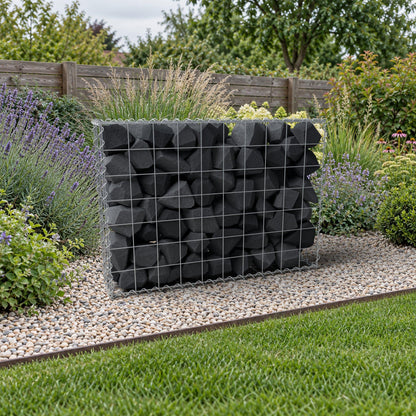 Gabion 100 cm x 70 cm x 20 cm (L x H x D), maskstorlek 10 cm x 10 cm, spiral