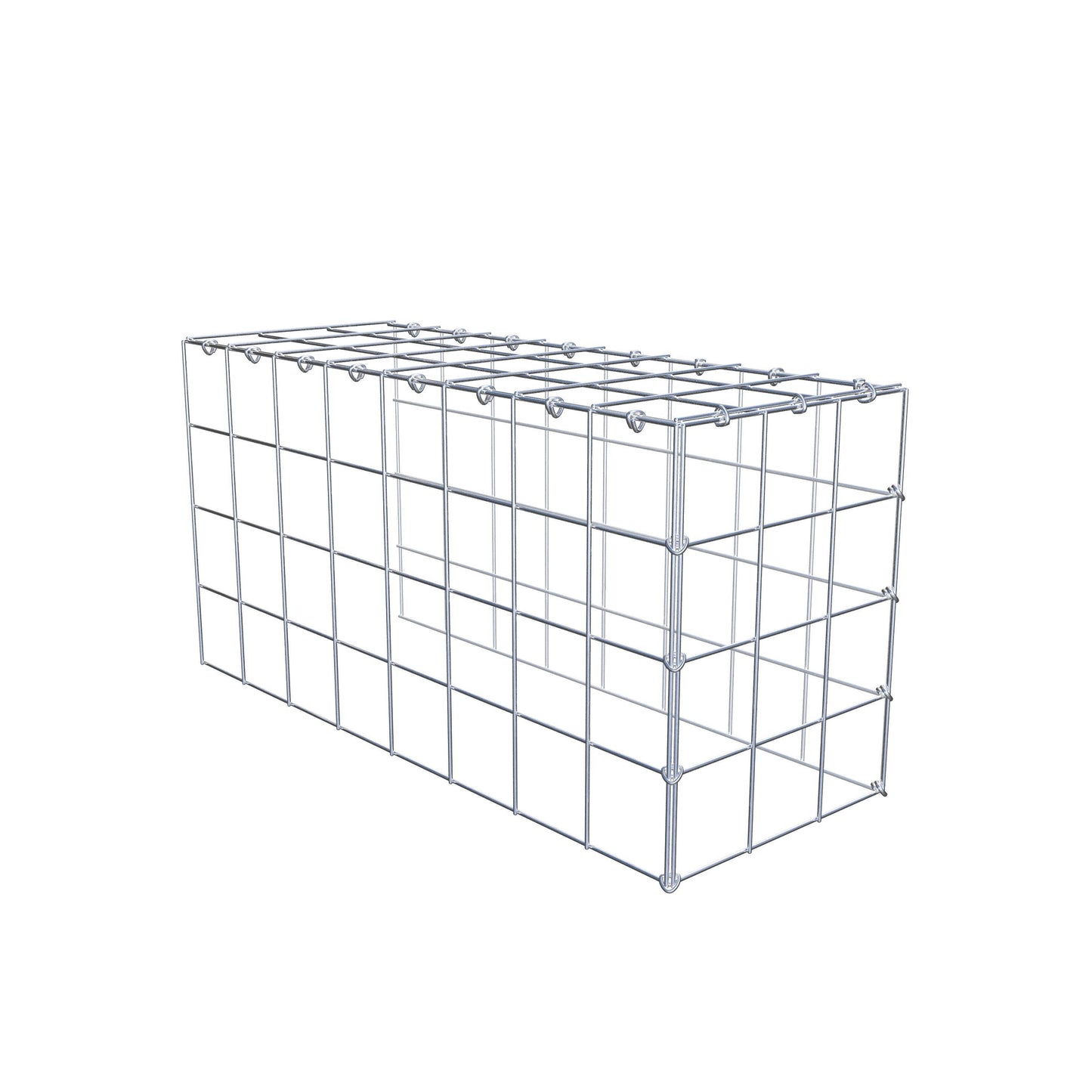 Anbaugabione Typ 4 80 cm x 40 cm x 30 cm (L x H x T), Maschenweite 10 cm x 10 cm, C-Ring