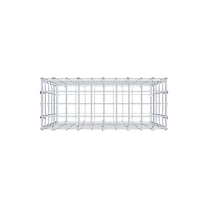 Gabion 50 cm x 50 cm x 20 cm (L x H x D), maskestørrelse 5 cm x 10 cm, C-ring