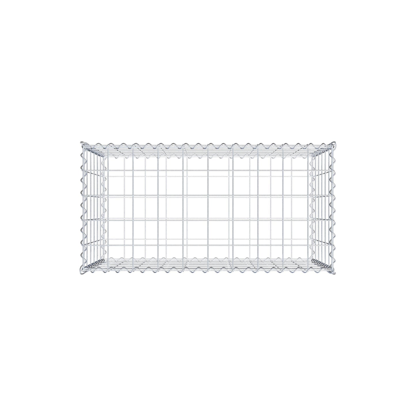 Gabbione 100 cm x 60 cm x 50 cm (L x H x P), maglia 10 cm x 10 cm, spirale