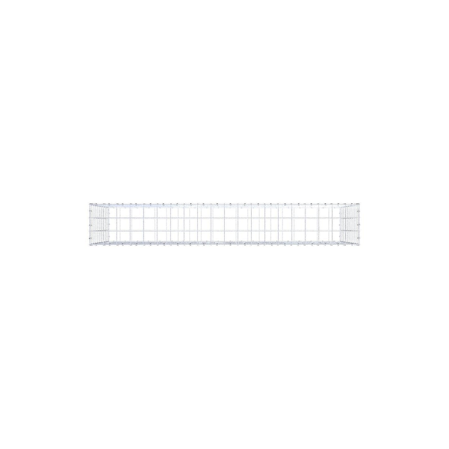 Gabião 200 cm x 100 cm x 30 cm (C x A x P), malhagem 10 x 10 cm, anel espiral