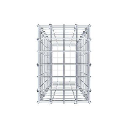 Gabbione 100 cm x 20 cm x 30 cm (L x H x P), maglia 5 cm x 10 cm, anello a C