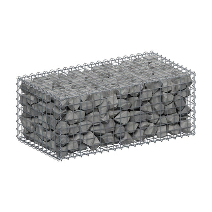 Schanskorf 100 cm x 40 cm x 50 cm (L x H x D), maaswijdte 5 cm x 5 cm, spiraalvormig