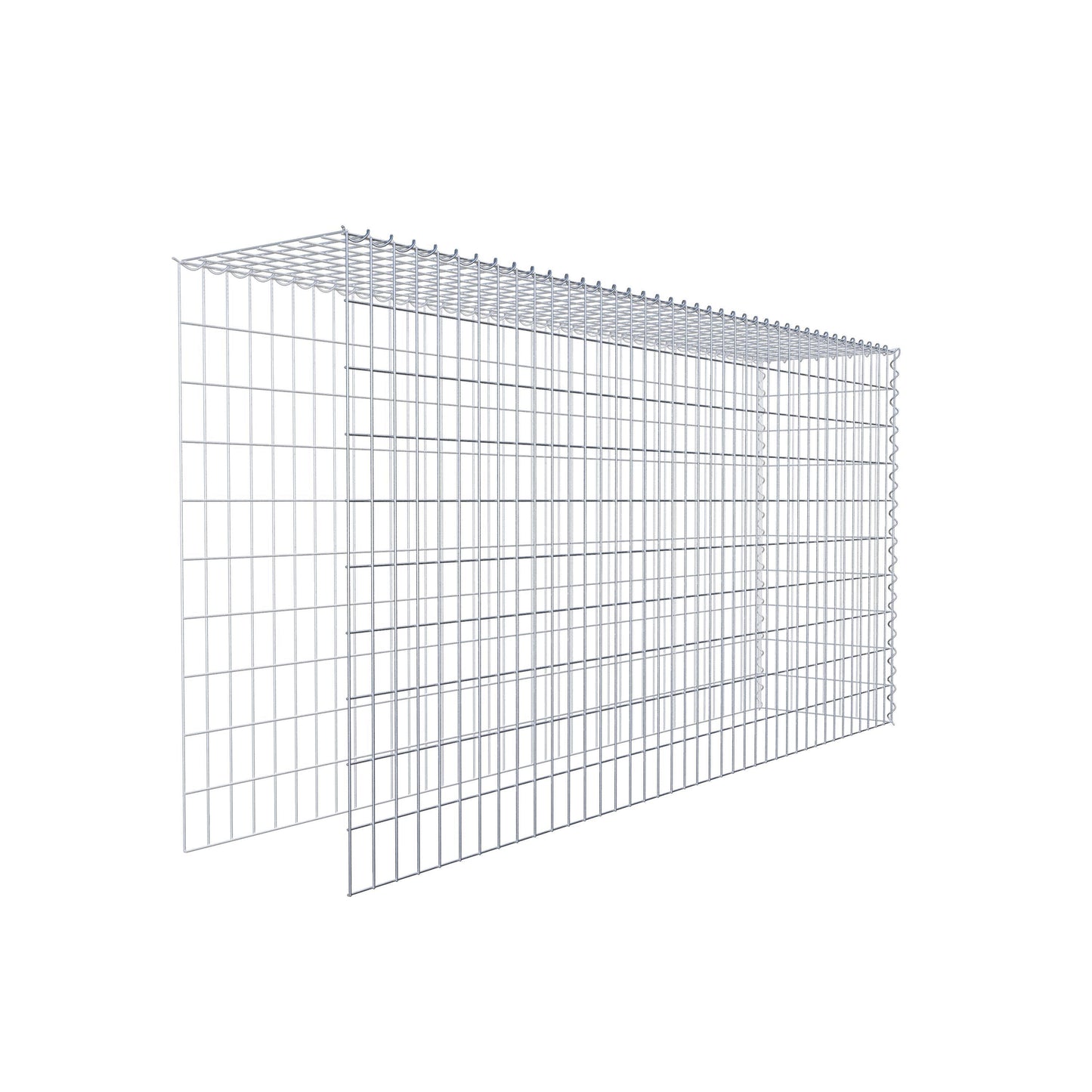 Gavión adicional tipo 4 200 cm x 100 cm x 40 cm (L x A x P), malla 5 cm x 10 cm, en espiral