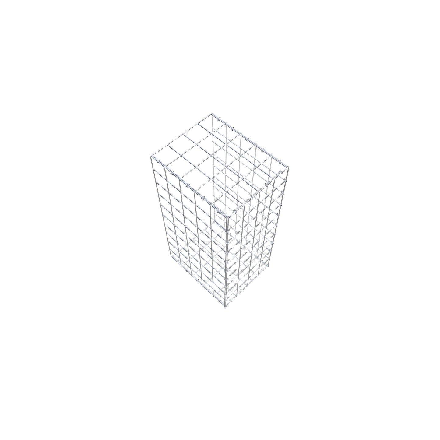 Monteret gabion type 2 100 cm x 50 cm x 40 cm (L x H x D), maskestørrelse 10 cm x 10 cm, C-ring