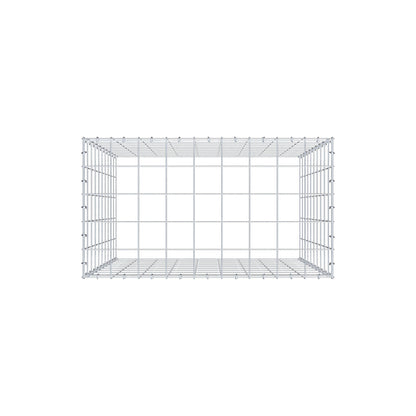 Typ 3 påbyggnadsgabion 100 cm x 90 cm x 50 cm (L x H x D), maskstorlek 10 cm x 10 cm, C-ring
