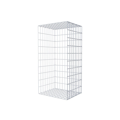 Mounted gabion type 2 100 cm x 40 cm x 50 cm, mesh size 5 cm x 10 cm, C-ring
