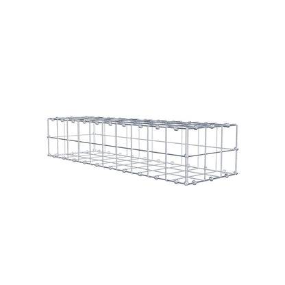 Gabion 100 cm x 20 cm x 30 cm (L x H x D), maskstorlek 10 x 10 cm, spiralring