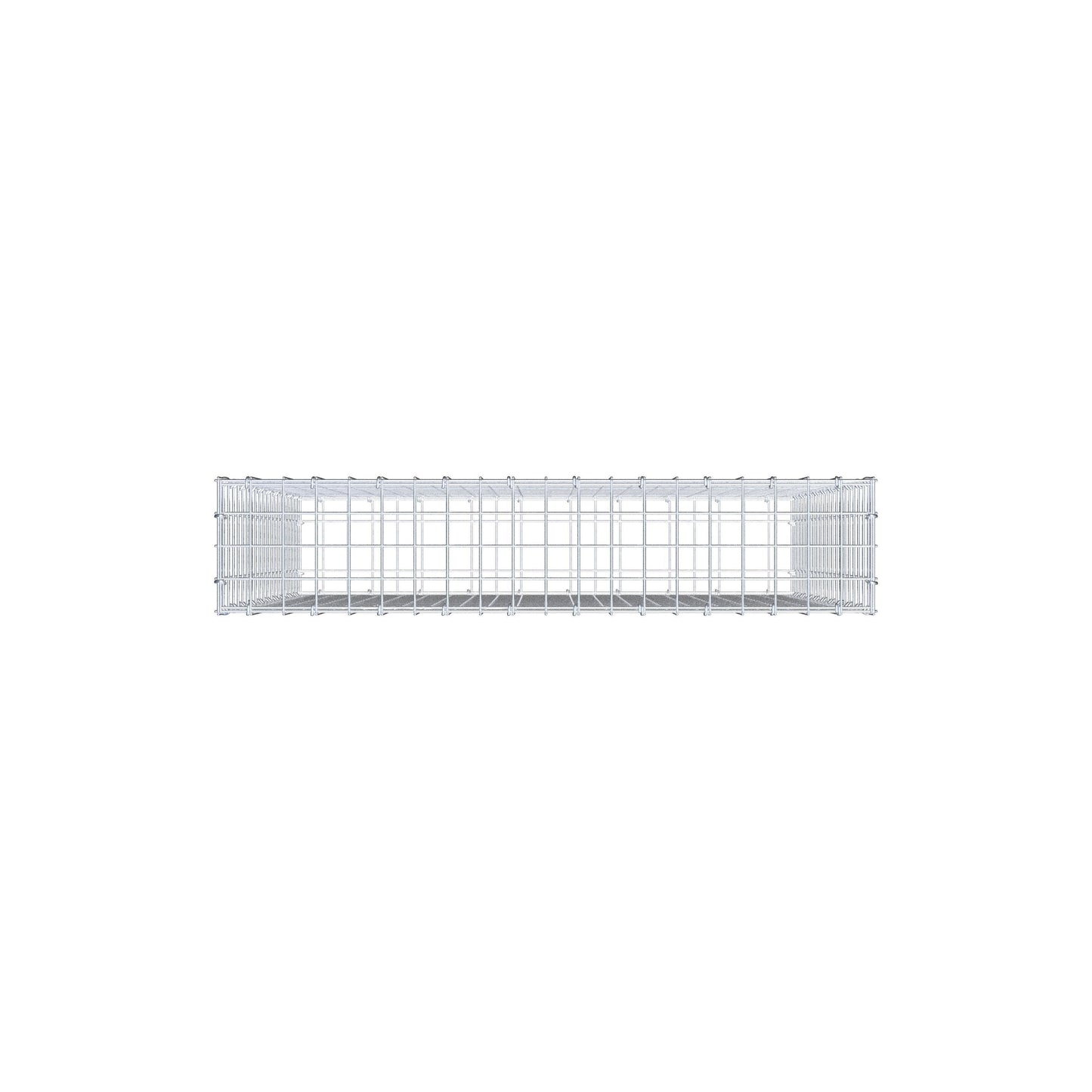 Gavión 100 cm x 100 cm x 20 cm (L x A x P), malla 5 cm x 5 cm, anillo en C