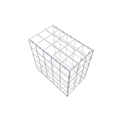 Fästbar gabion typ 2 50 cm x 50 cm x 30 cm (L x H x D), maskstorlek 10 cm x 10 cm, C-ring