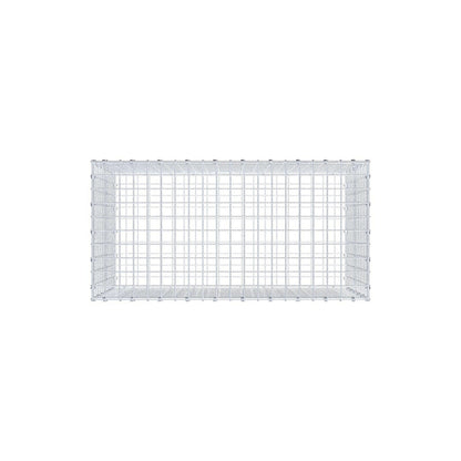 Gabion 100 cm x 60 cm x 50 cm (L x H x D), maskstorlek 5 x 5 cm, spiralring
