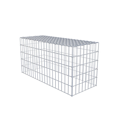 Typ 3 påbyggnadsgabion 100 cm x 50 cm x 40 cm (L x H x D), maskstorlek 5 cm x 10 cm, C-ring