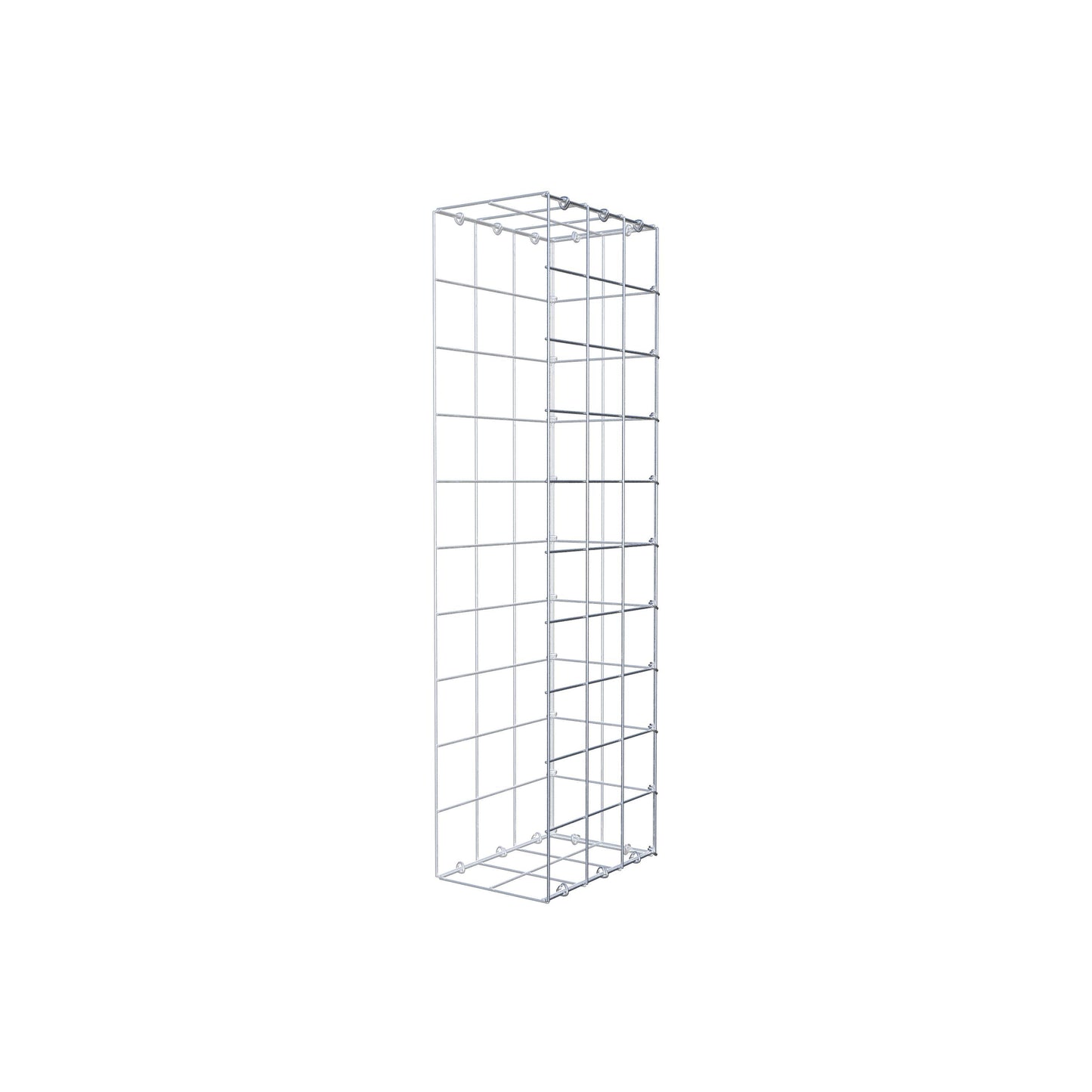 Monteret gabion type 2 100 cm x 30 cm x 20 cm (L x H x D), maskestørrelse 10 cm x 10 cm, C-ring