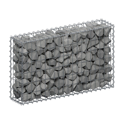 Gabião 100 cm x 60 cm x 20 cm (C x A x P), malhagem 5 cm x 10 cm, espiral