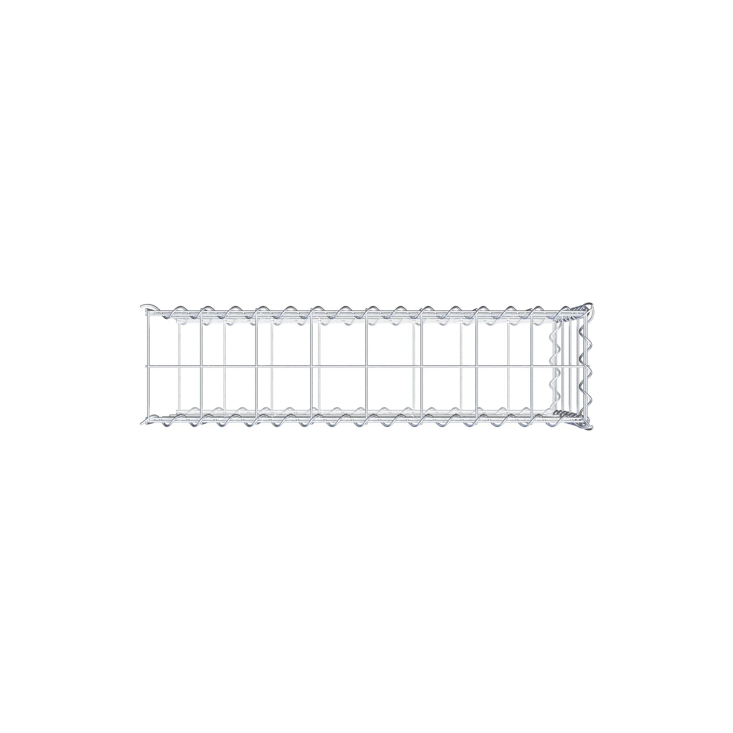 Extra gabion typ 2 80 cm x 40 cm x 20 cm (L x H x D), maskstorlek 10 cm x 10 cm, spiral