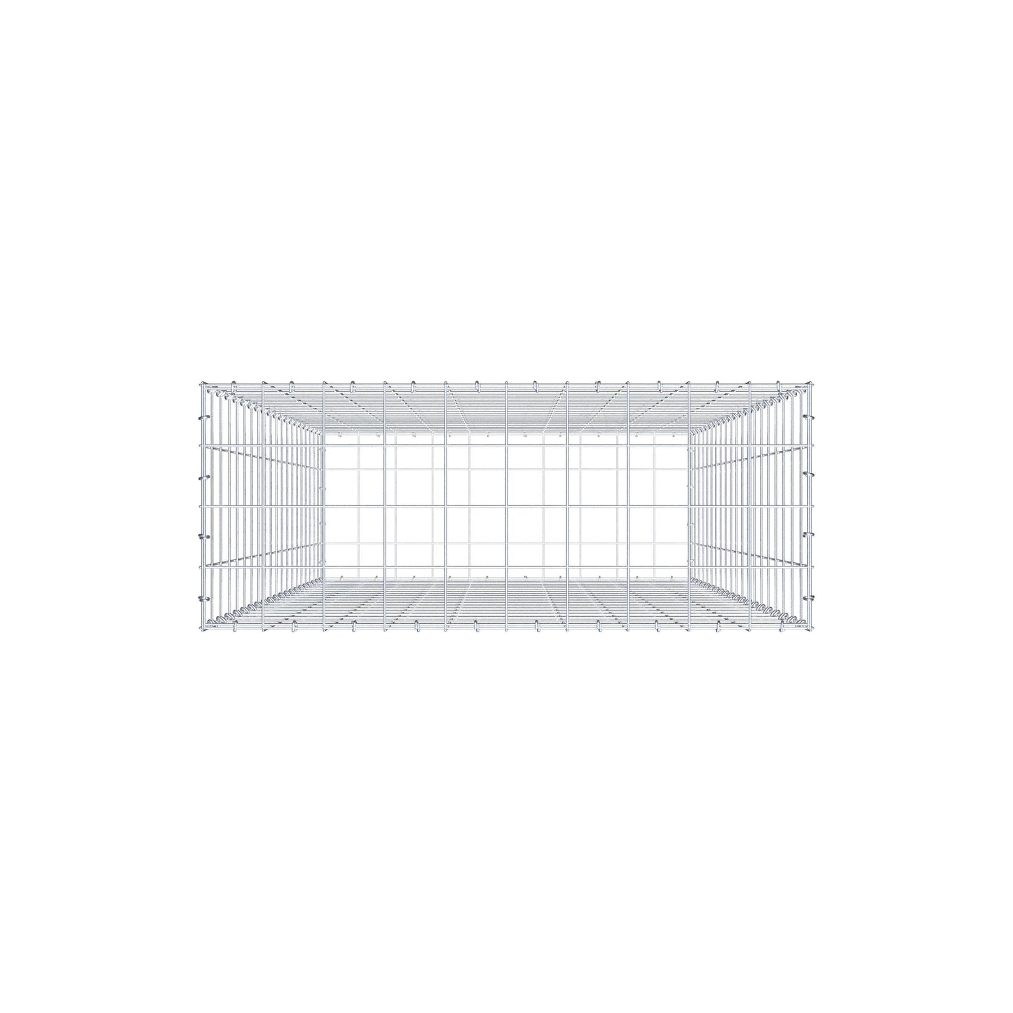 Gabion 200 cm x 100 cm x 40 cm (L x H x D), maskstorlek 10 cm x 10 cm, C-ring