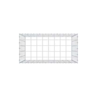 Typ 3 påbyggnadsgabion 100 cm x 80 cm x 50 cm (L x H x D), maskstorlek 10 cm x 10 cm, C-ring