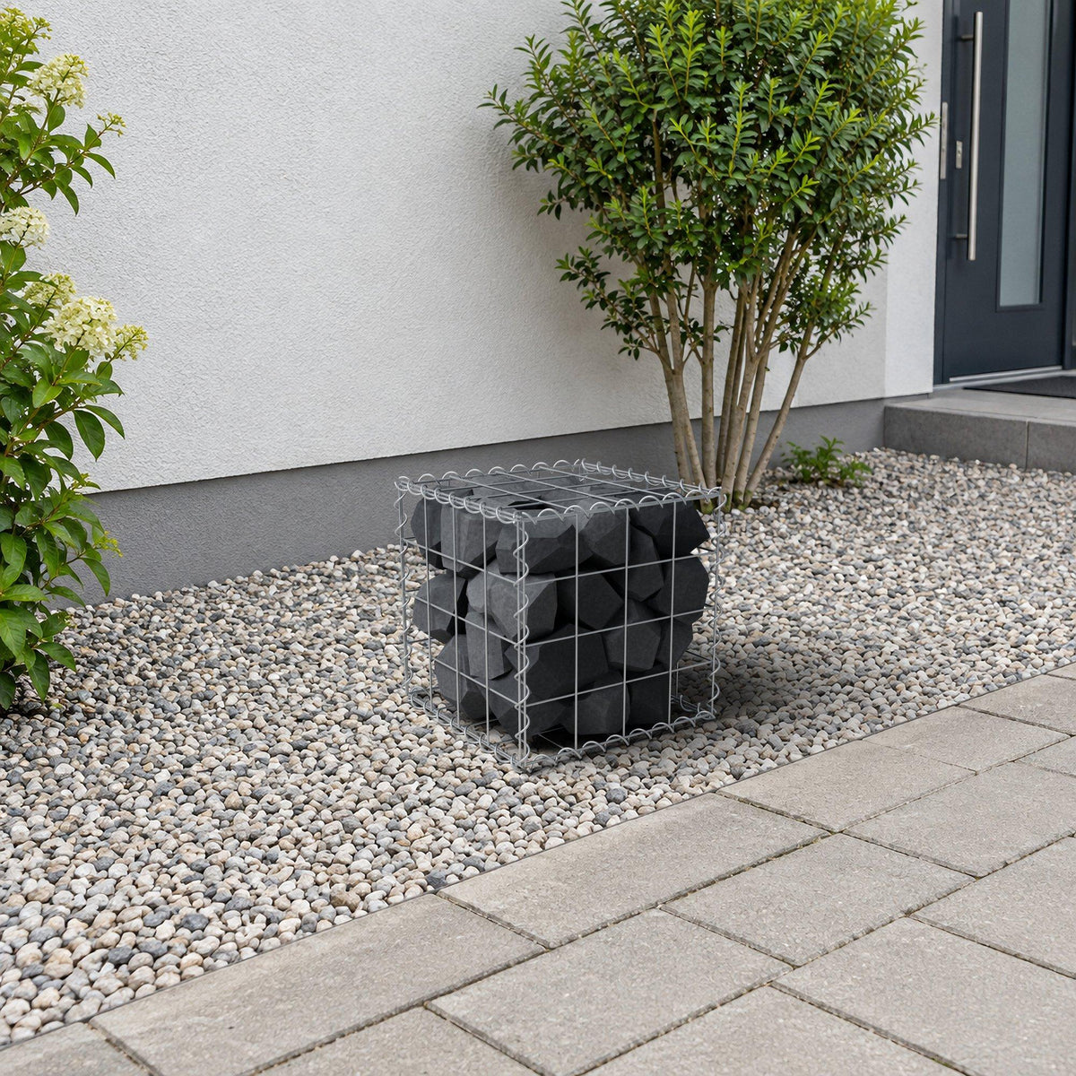 Gabione 40 cm x 40 cm x 40 cm (L x H x T), Maschenweite 10 cm x 10 cm, Spirale