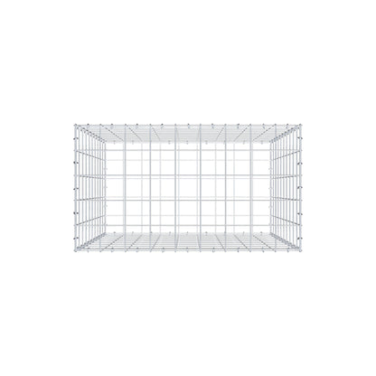 Gabione 100 cm x 90 cm x 50 cm (L x H x T), Maschenweite 10 cm x 10 cm, C-Ring