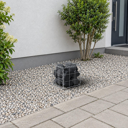 Gabion 30 cm x 30 cm x 30 cm (L x H x D), maskstorlek 10 cm x 10 cm, spiral